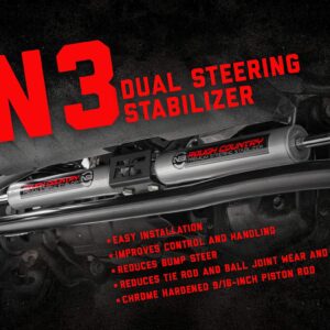 Rough Country N3 Dual Steering Stabilizer for 1994-1999 Ram 1500 4WD - 8732130