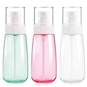 cosywell fine mist spray bottle tsa approved 3.4oz/ 100ml empty cosmetic refillable travel containers plastic hair spray bottle sprayer for perfume skincare makeup lotion (3color)