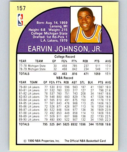 1990-91 Hoops Basketball #157 Magic Johnson Los Angeles Lakers