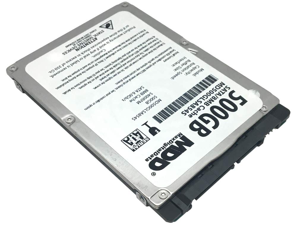 MaxDigitalData 500GB 8MB Cache 5400RPM SATA 6.0Gb/s (7mm) 2.5" Notebook Hard Drive (MD500GLSA854S) - 2 Year Warranty