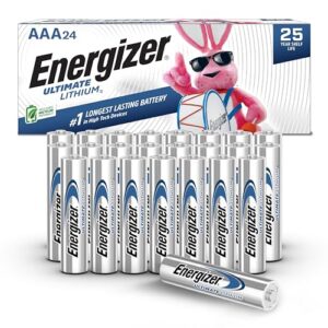 energizer aaa batteries, ultimate lithium triple a battery, 24 count