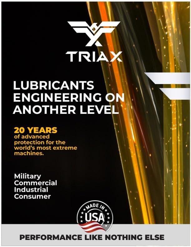 TRIAX Atlas 600 Grease - Full Synthetic, Ultra-Heavy Duty, Low Temp, Marine, Waterproof; All Bearings, Joints, Drive Train & 5th Wheel (10 Pack - 14 Oz Tubes)