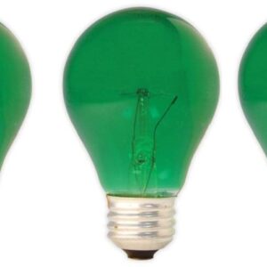 GE Lighting 25-Watt GREEN Party Light A19 Bulb Type (3-Pack)