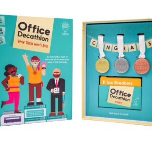 Office Decathlon Game by Gray Matters Games, Office Game for Coworkers, Olympic-Inspired Team Building Game for Work with Fun Ice Breaker Activities