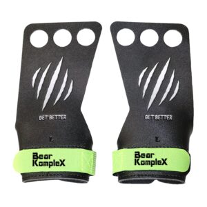 bear komplex black diamond 3 hole hand grips, great for crossfit, speal, barbell, kettle bell, ring work, gymnastics, crossfit, comfort and support, protect from blisters, reduce slipping, men & women