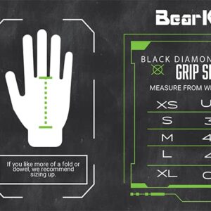 Bear KompleX Black Diamond 3 Hole Hand Grips, Great for Crossfit, Speal, Barbell, Kettle Bell, Ring Work, Gymnastics, Crossfit, Comfort and Support, Protect from Blisters, Reduce Slipping, Men & Women