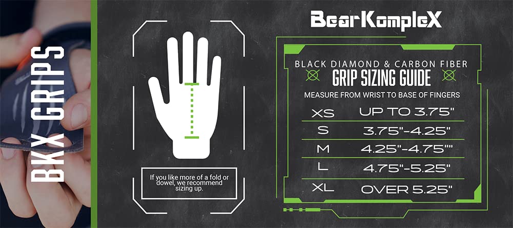Bear KompleX Black Diamond 3 Hole Hand Grips, Great for Crossfit, Speal, Barbell, Kettle Bell, Ring Work, Gymnastics, Crossfit, Comfort and Support, Protect from Blisters, Reduce Slipping, Men & Women