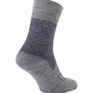 SEALSKINZ Womens Length Bircham Waterproof All Weather Ankle Sock, Navy Blue/Grey Marl, Medium US