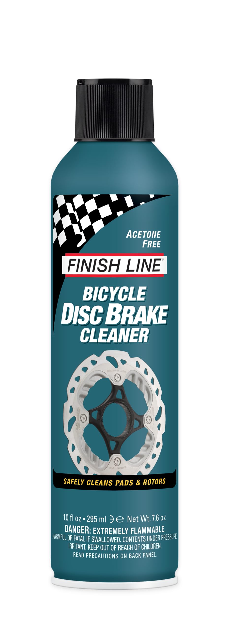 Finish Line Bicycle Disc Brake Cleaner Aerosol, 10 oz, Gray