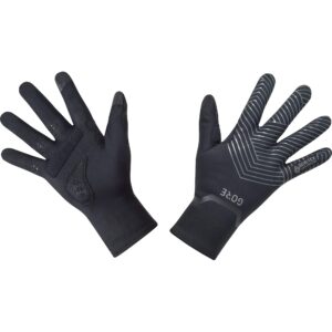 gore wear bike unisex c3 gtx i stretch mid gloves, black, small