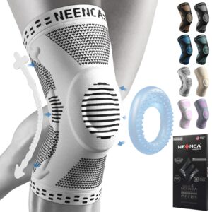 neenca professional knee brace for pain relief, medical knee support with patella pad & side stabilizers, compression knee sleeve for meniscus tear, acl, joint pain, runner, workout - fsa/hsa approved