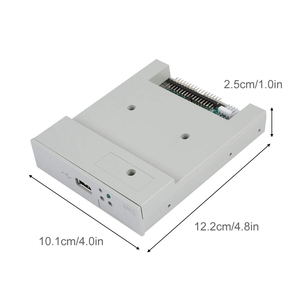 SSD Floppy Drive,Tangxi SFR1M44 U 3.5in 1.44MB USB SSD Floppy Drive Emulator&CD Screws,Plug and Play,Easy to Install,Gray