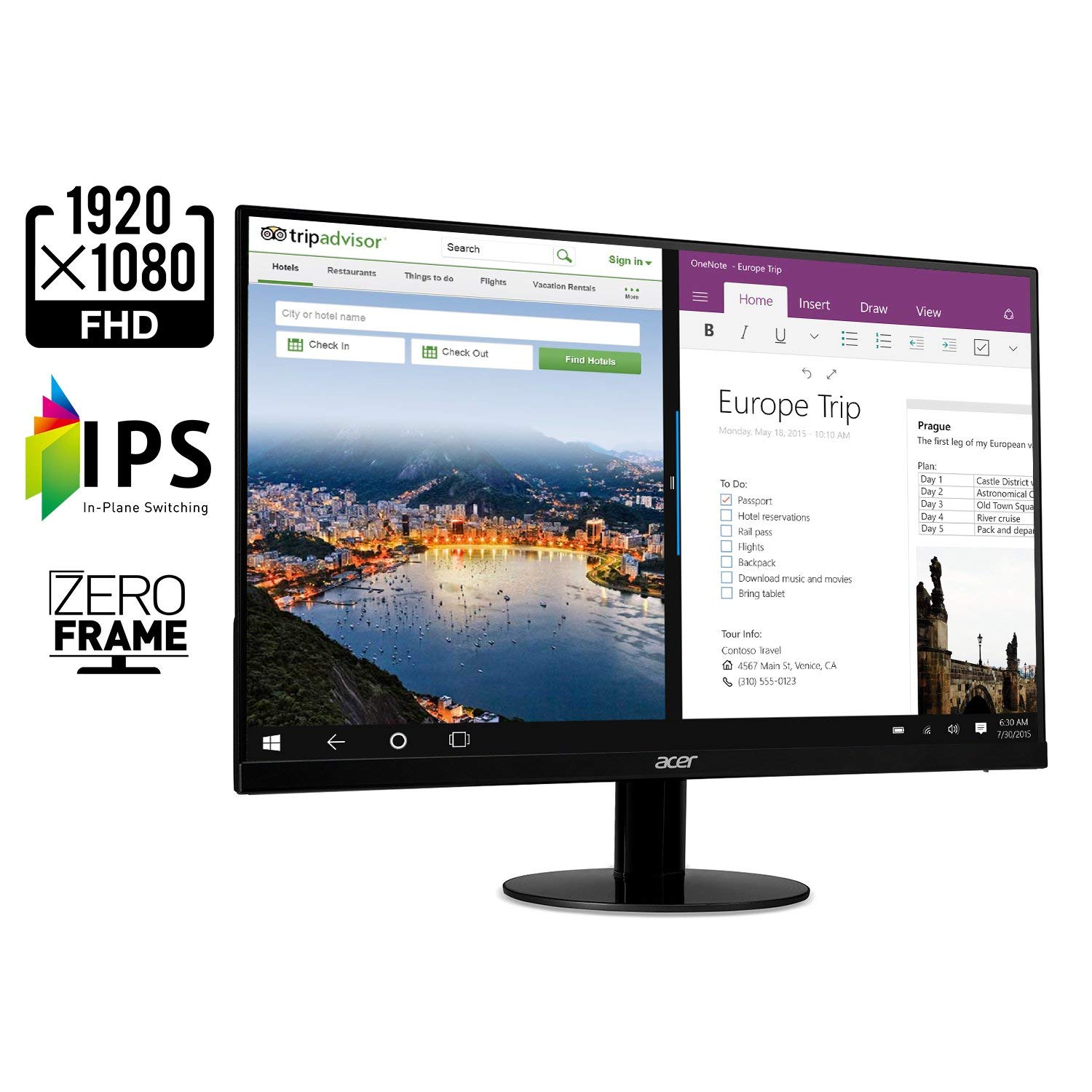 Acer SB220Q 21.5inch Widescreen Monitor Display Full HD (1920 x 1080) 75Hz 4 ms GTG (Renewed)