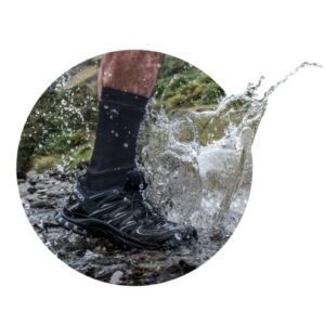 SEALSKINZ Unisex Waterproof Cold Weather Mid Length Sock, Black/Grey, Small