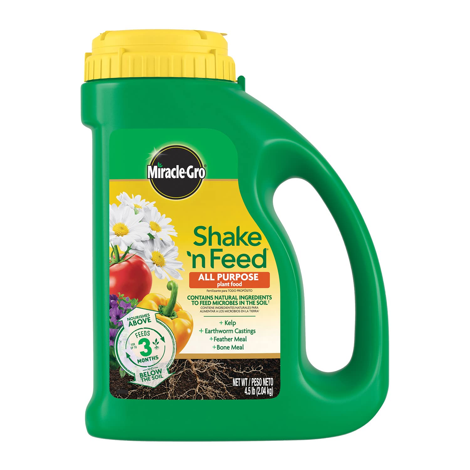 Miracle-Gro Shake 'N Feed All Purpose Plant Food, 4.5 lbs, Covers up to 180 sq. ft.