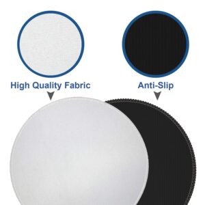 BYBART Black White Marble Stripe, Round Non-Slip Rubber, Office Accessories Desk Decor Mouse Pads for Computers Laptop