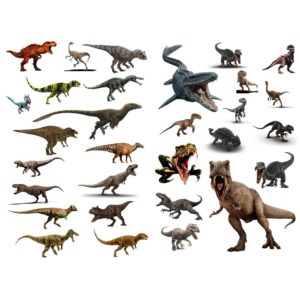 seasonstorm jurassic dinosaurs precut cute aesthetic diary travel paper junk journal stickers scrapbooking stationery sticker flakes art supplies (pk342)