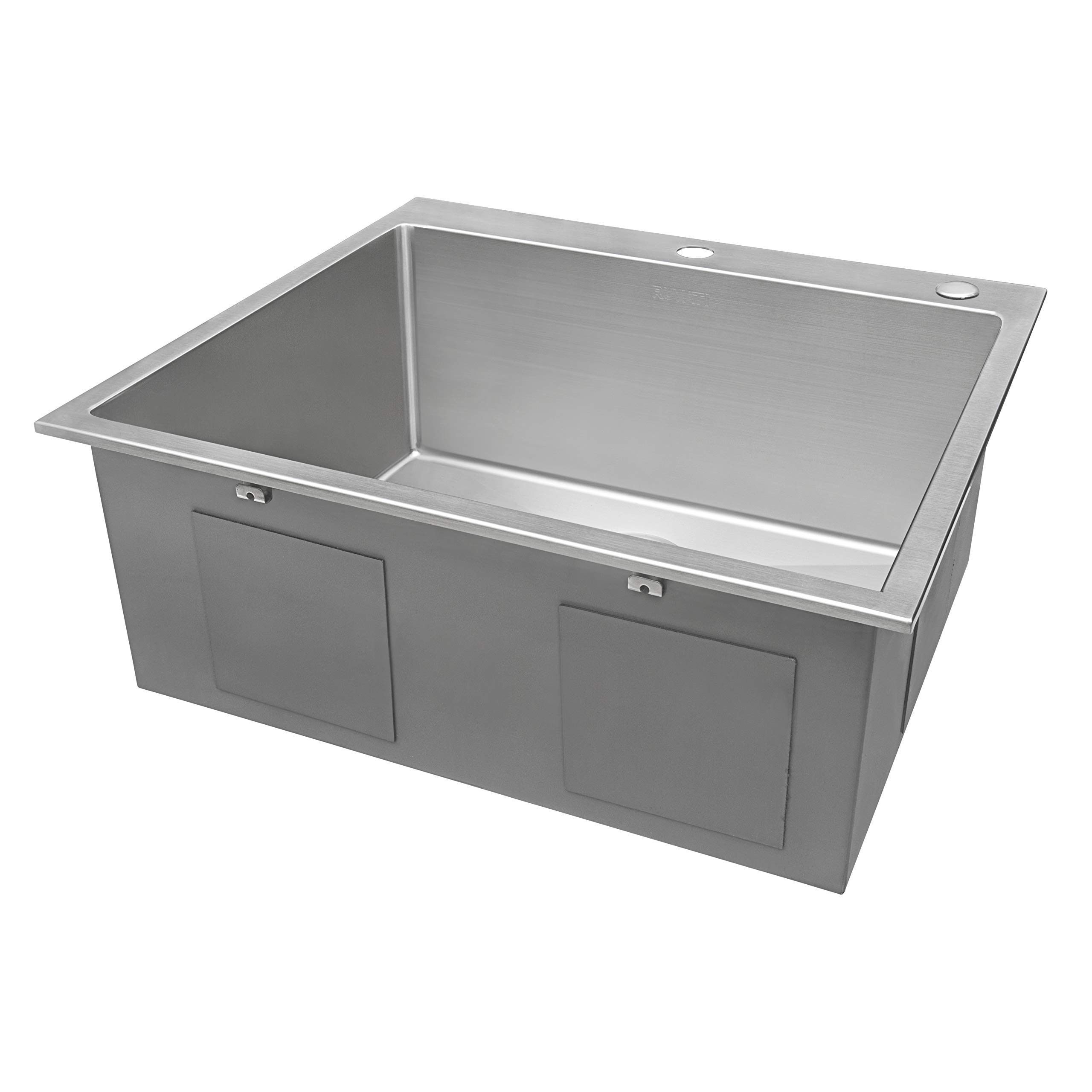 Ruvati 25-inch Drop-in Tight Radius Topmount 16 Gauge Stainless Steel Kitchen Sink Single Bowl - RVH8007