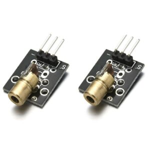 devmo 2pcs 5v sensor module board compatible with ar-duino avr pic ky-008 laser transmitter wave length 650 nm