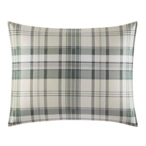 Eddie Bauer - Twin Duvet Cover Set, Cotton Reversible Bedding with Matching Sham, Plaid Home Decor for All Seasons (Timbers Evergreen, Twin)