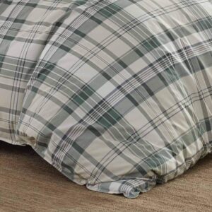 Eddie Bauer - Twin Duvet Cover Set, Cotton Reversible Bedding with Matching Sham, Plaid Home Decor for All Seasons (Timbers Evergreen, Twin)