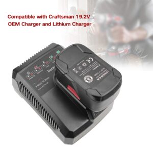 2 Packs 6000mAh 19.2V Diehard C3 Battery Compatible with Craftsman 19.2 Volt Battery Lithium ion 11375 11376 130279005 1323903 130211004 130279017 315.115410 315.11485 315.PP2011 315.PP2010 315.PP2020