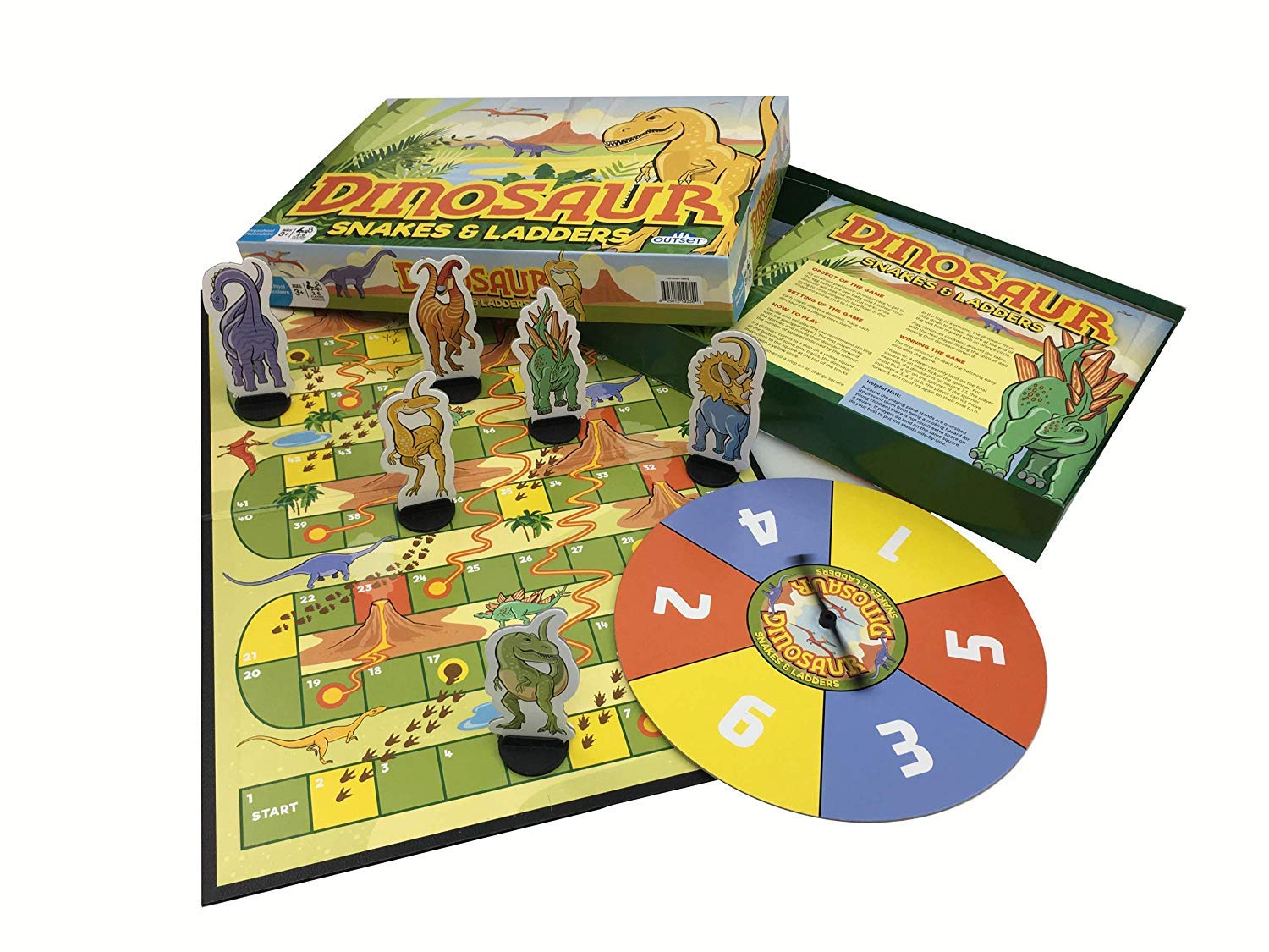 Outset Media Dinosaur Snakes and Ladders Game