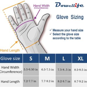 Dowellife Working Gloves for Men and Women, Cut Resistant Work Gloves, Comfortable Gardening Gloves, Durable Mechanics Gloves and Flexible Fishing Gloves (Large, Grey)