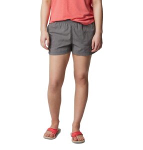 columbia women's plus-size sandy river short, breathable, sun protection shorts, city grey, 3x x 6