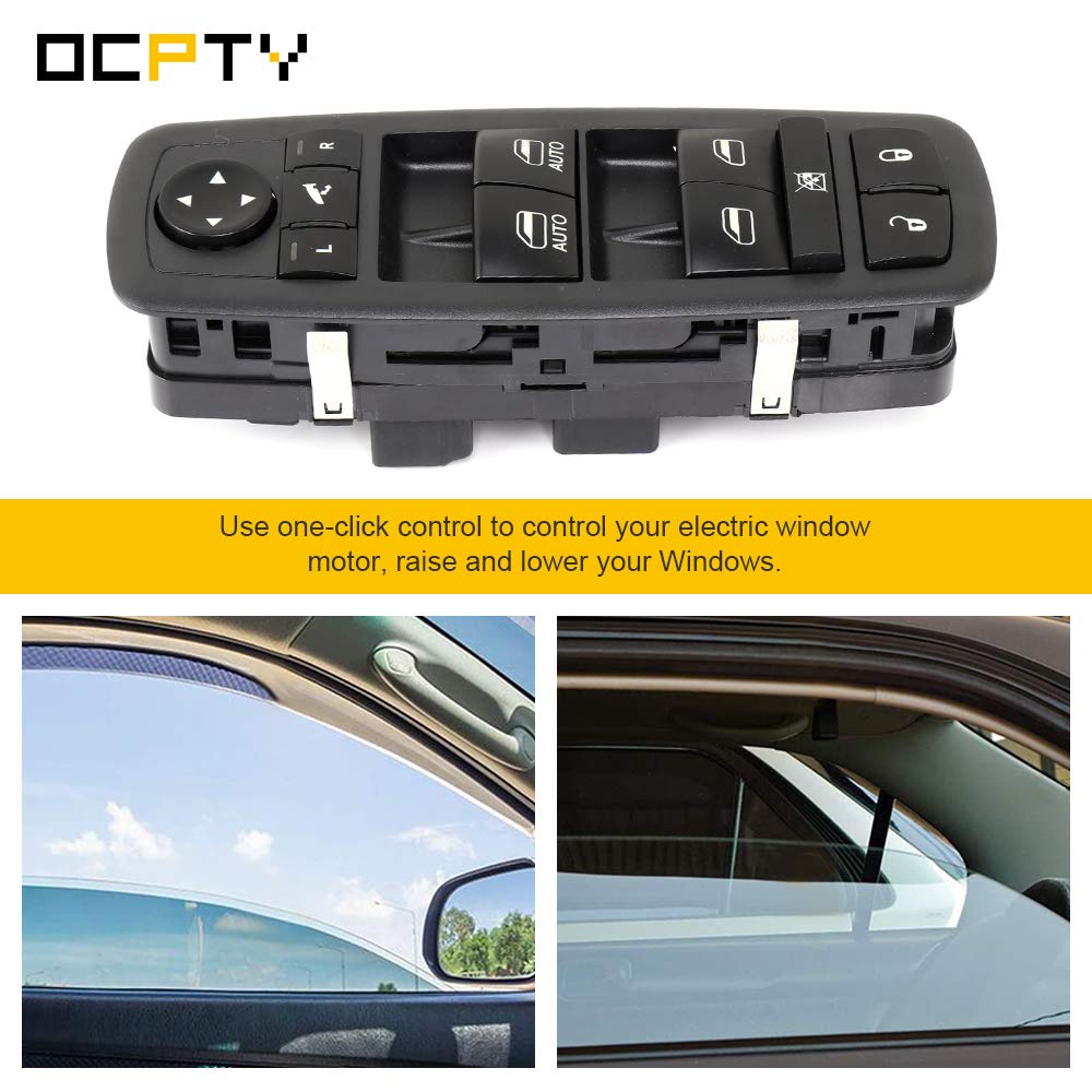 OCPTY Power Window Switch Driver Side Power Window Master Control Switch Fits 2012-2015 for Chrysler Town Country 2012-2015 for Dodge Grand Caravan 2013-2015 for Ram 1500 2500 Replace 68110867AB