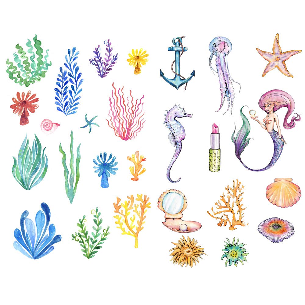 Seasonstorm Sea Grass Mermaid Kawaii Aesthetic Pastel Art Agenda Journal Planner Stationery Stickers