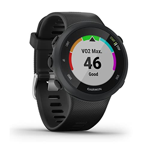 Garmin 010-02156-05 Forerunner 45, 42mm Easy-to-use GPS Running Watch with Coach Free Training Plan Support, Black