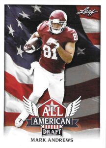 2018 leaf draft all-american #aa-07 mark andrews baltimore ravens (rc - rookie card insert)(nfl football draft pick) nfl football card nm-mt