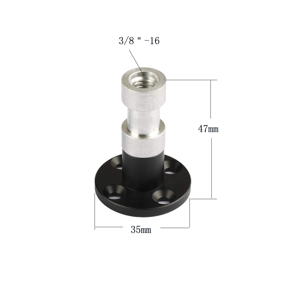 CAMVATE 3/8"-16 Female Thread Connector With Wall/Table/Ceiling Mount - 2113