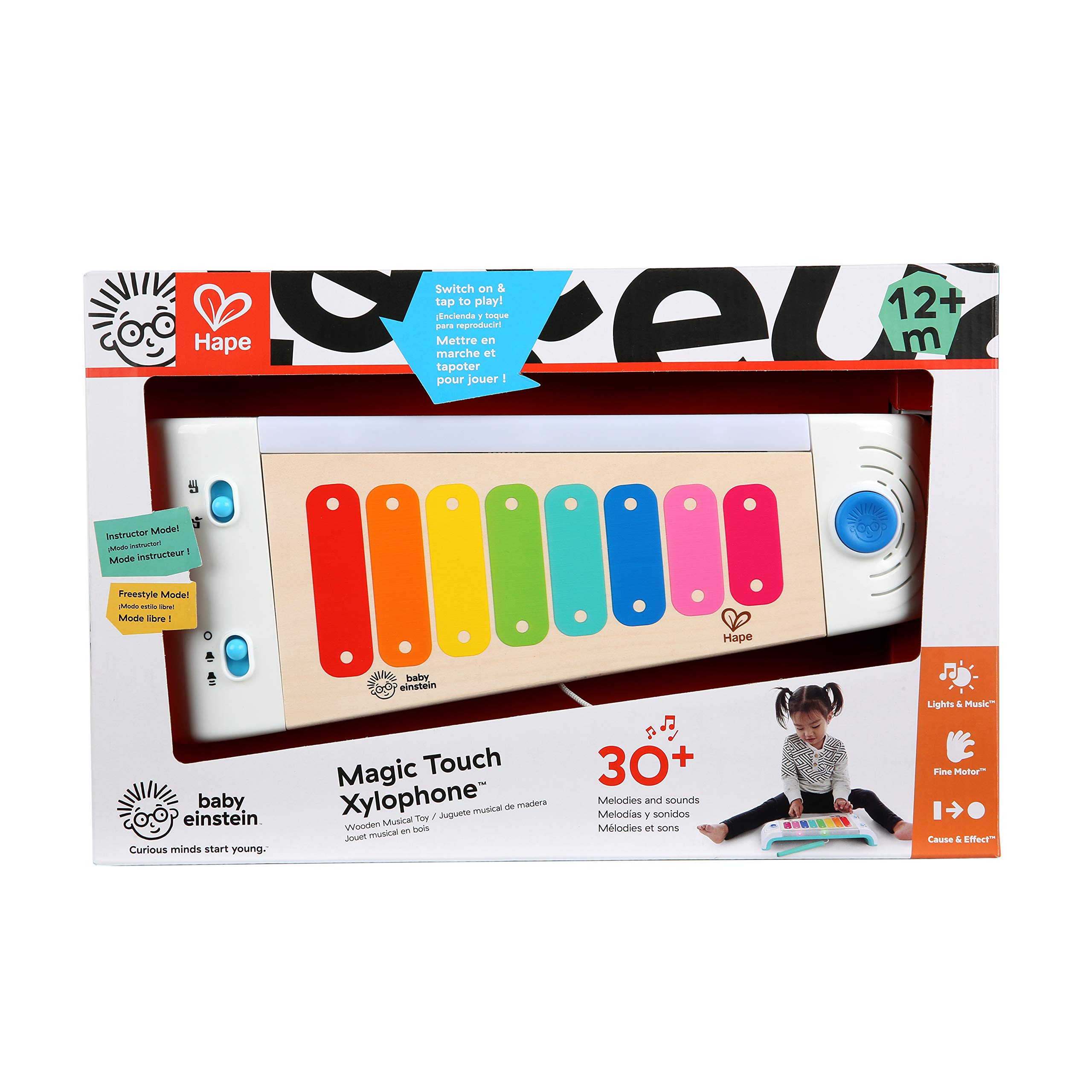 Baby Einstein Magic Touch Xylophone Wooden Musical Toy with Lights, Ages 12 months +