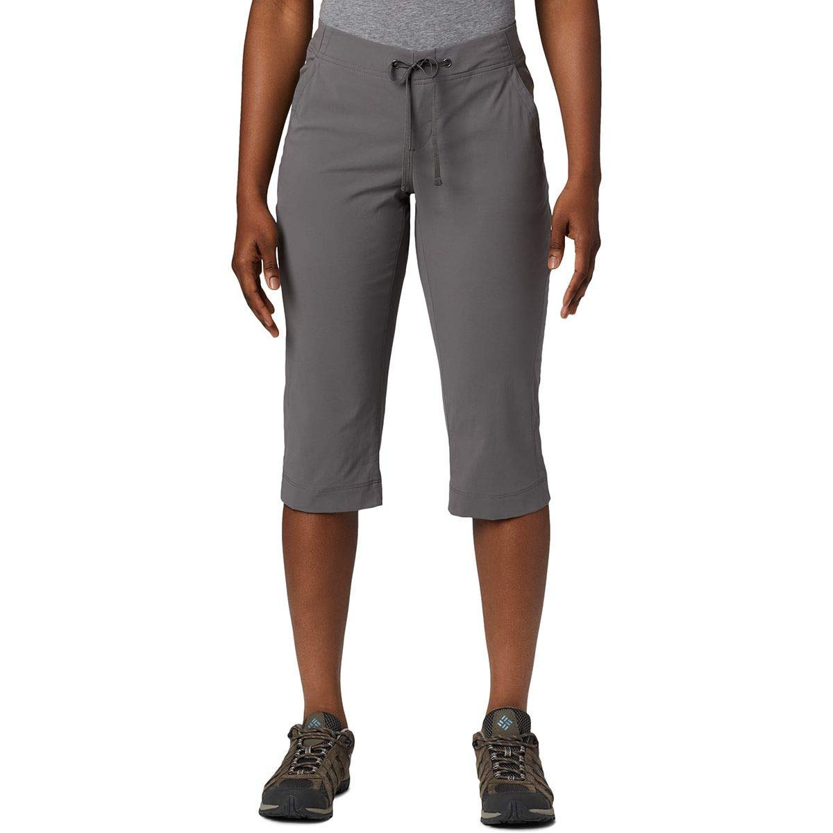 Columbia Women's Anytime Outdoor Capri, Water & Stain Repellent Pants, City Grey, 6x18