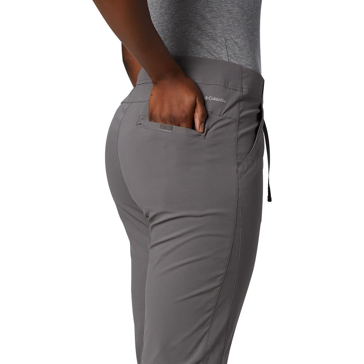 Columbia Women's Anytime Outdoor Capri, Water & Stain Repellent Pants, City Grey, 6x18