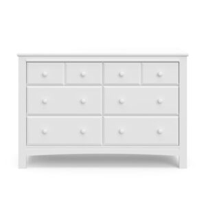 Graco Benton 6 Drawer Double Dresser (White) – Easy New Assembly Process, Universal Design, Durable Steel Hardware and Euro-Glide Drawers with Safety Stops, Coordinates with Any Nursery