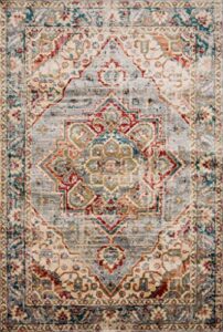 loloi ii isadora collection isa-02 oatmeal/multi, transitional 8'-11" x 12' area rug