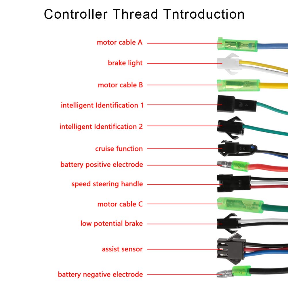 Brushless Controller 36V/48V 350W Aluminium Alloy E-Bike Brushless Motor Controller for Scooter Electric