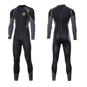 ZCCO Ultra Stretch 3mm Neoprene Wetsuit, Back Zip Full Body Diving Suit, one Piece for Men-Snorkeling, Scuba Diving Swimming, Surfing