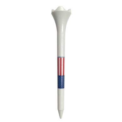 Pride Performance Professional Tee System Evolution 3-1/4 Inch Plastic Golf Tees (30 American Flag 3 1/4" Tees)