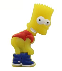 2.0 bart simpson butt mooning cartoon 32gb usb external hard drive flash thumb drive storage device cute novelty memory stick u disk cartoon