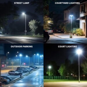 300W LED Parking Lot Lights Adjustable Slip Fitter,Outdoor Lighting with Dusk to Dawn,IP65 Waterproof,39000LM,5000K,LED Street Shoebox Pole Light,100-277V for Commercial Lighting ETL Listed