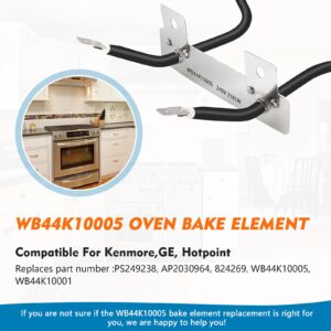 DPD WB44K10005 Bake Element Oven Heating Element For General Electric Hotpoint Kenmore Stove Oven - Replaces 824269, AP2030964, WB44K10001, PS249238