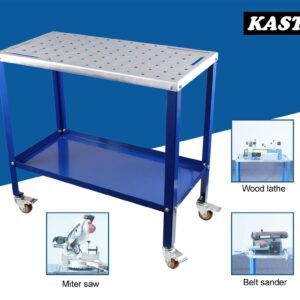 KASTFORCE KF3002 Rust-Free 36”×18” Welding Table 1200 lbs Loading Capacity, Wedling Cart Universal Work Table with 5/8" Holes, Top Thickness up to 10Ga, Withstands Heat up to 1600 Fahrenheit