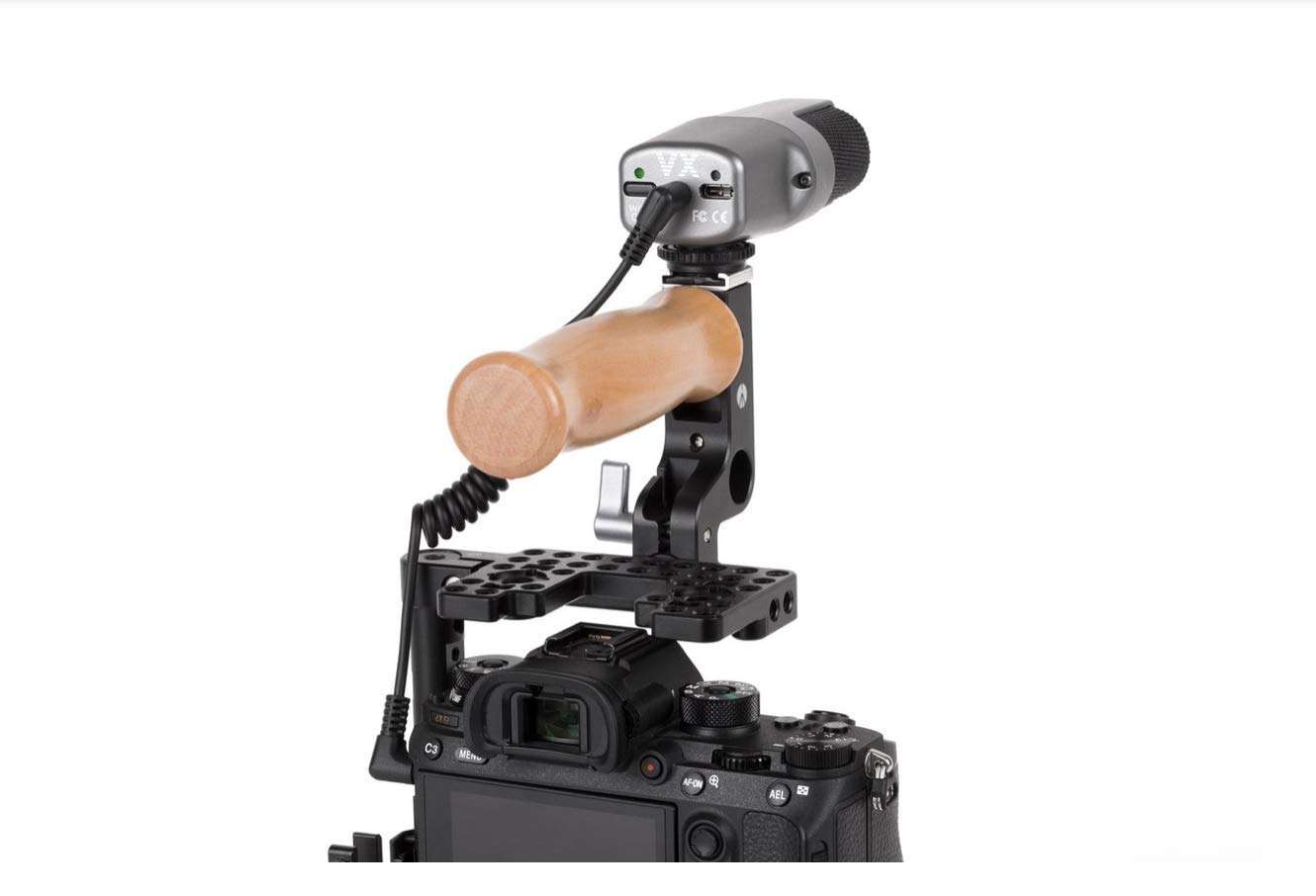 Wooden Camera VX Skateboard Camera Microphone | Digital Signal Processor | Clearly Record Action Sports Sounds | Include 3.5mm TRS Coiled Cable | 48 Hours Battery Operation