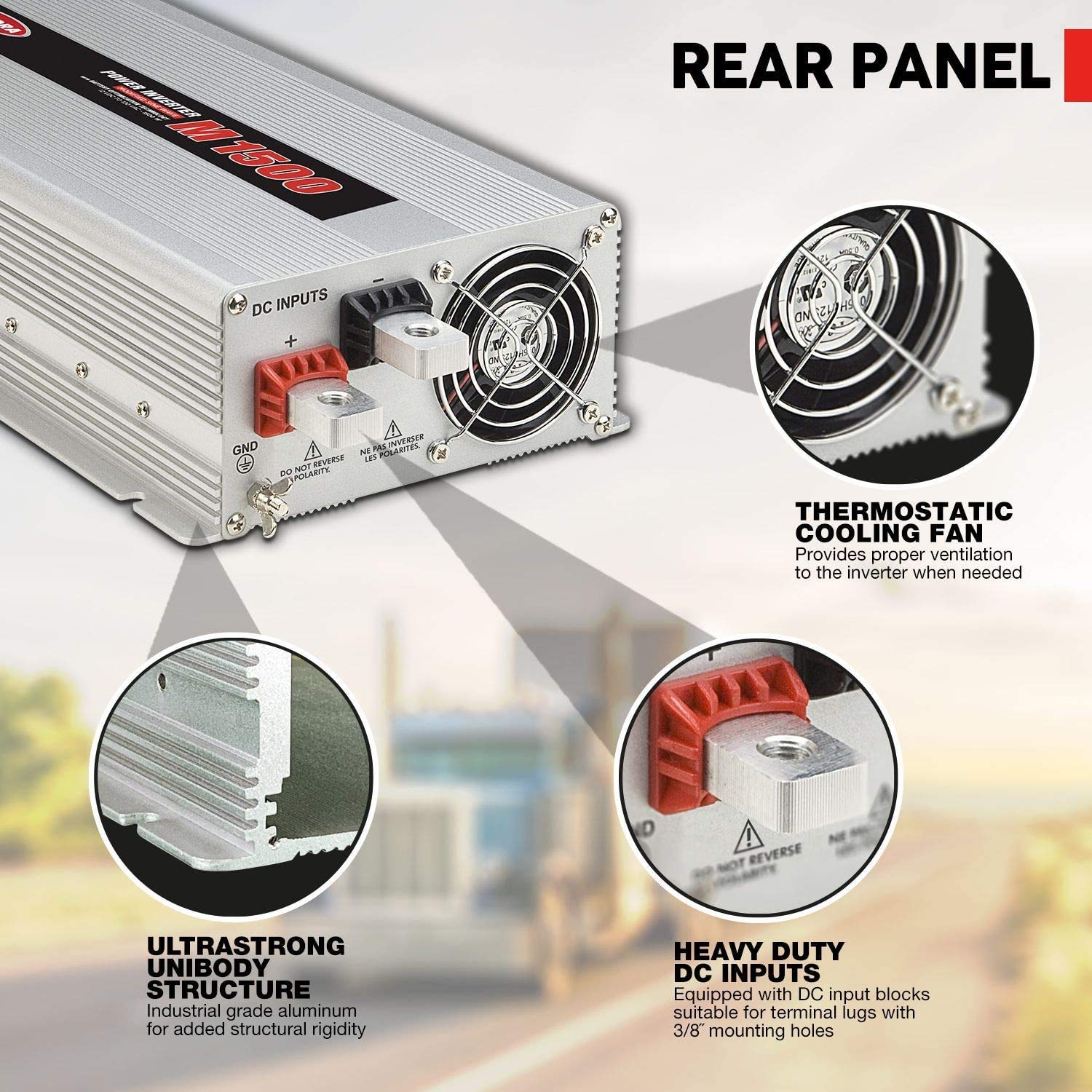 Tundra M Series - Power Inverter - Modified SINE Wave 2000W / 12 Volts DC to 120 Volts AC - M2000