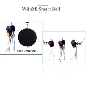 LIQIWI Golf Swing Trainer Aid Assist Posture Correction Training Golf Smart Inflatable Ball (Black)