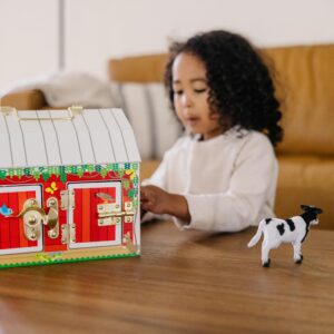 Melissa & Doug Latches Barn Toy - Sensory Activity, Doors And Locks Toy, Farm Animals Learning Toy For Kids Ages 3+